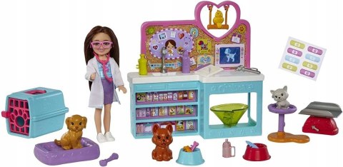 Lalka Barbie Chelsea Zestaw Weterynarz HGT12 Lalka Barbie Chelsea Zestaw Weterynarz HGT12