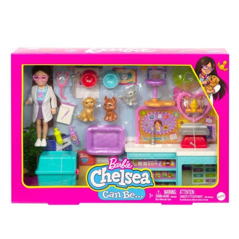 Lalka Barbie Chelsea Zestaw Weterynarz HGT12 Lalka Barbie Chelsea Zestaw Weterynarz HGT12