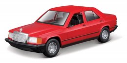 Model metalowy Mercedes Benz 190E 1987 1/24 czerwony