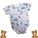 Body polo Mrofi chłopięcy ,,Bear Explorer'' bawełna kr.rękaw r.68