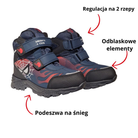 Śniegowce American Club Spiderman Red Śniegowce American Club Spiderman Red