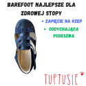 Kapcie OBEX granat Helis barefoot skóra naturalna antypoślizgowe