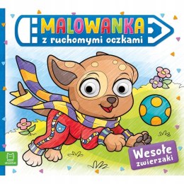 Wesołe zwierzaki Malowanka z ruchomymi oczkami Praca zbiorowa