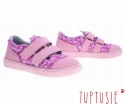 MAZUREK SLIPPER BAREFOOT PÓŁBUTY DZIEWCZĘCE KAPCIE PINK STARS R.29