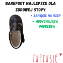 Kapcie OBEX brąz CHOCO barefoot skóra naturalna antypoślizgowe