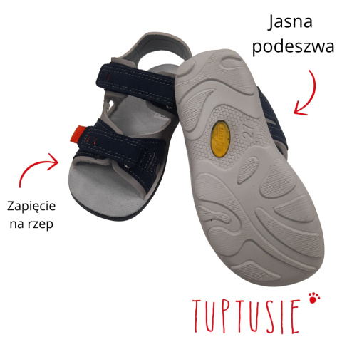 Sandałki chłopięce Befado wkładka skóra rzepa granatowe Sandałki chłopięce Befado wkładka skóra rzepa granatowe
