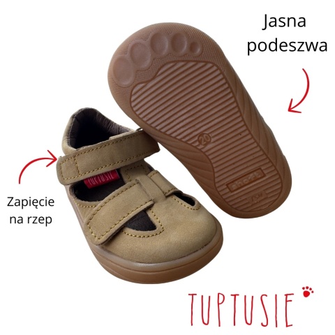 BAREFOOT Sandałki Mazurek MIODOWY skóra rzepa BAREFOOT Sandałki Mazurek MIODOWY skóra rzepa