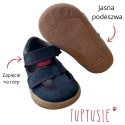 BAREFOOT Sandałki Mazurek jeans skóra rzepa BAREFOOT Sandałki Mazurek jeans skóra rzepa