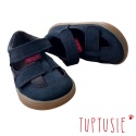 BAREFOOT Sandałki Mazurek jeans skóra rzepa BAREFOOT Sandałki Mazurek jeans skóra rzepa