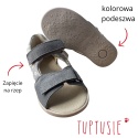 Sandałki Mido Daisy skóra rzepa popiel kwiatki r.