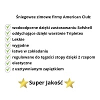 Śniegowce American Club dziewczęce czarne gwiazda ciepłe Śniegowce American Club dziewczęce czarne gwiazda ciepłe